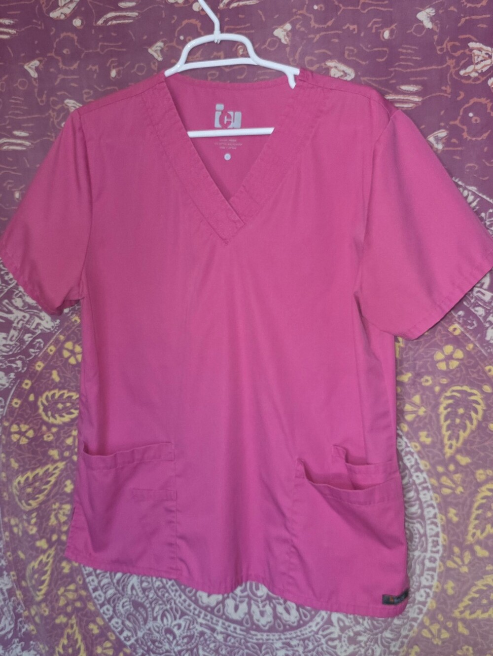 Womens Barco ICU Scrub Top Large/ Pink